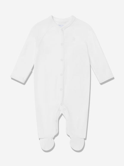 Ralph Lauren Baby Boys Soild One Piece Babygrow in White