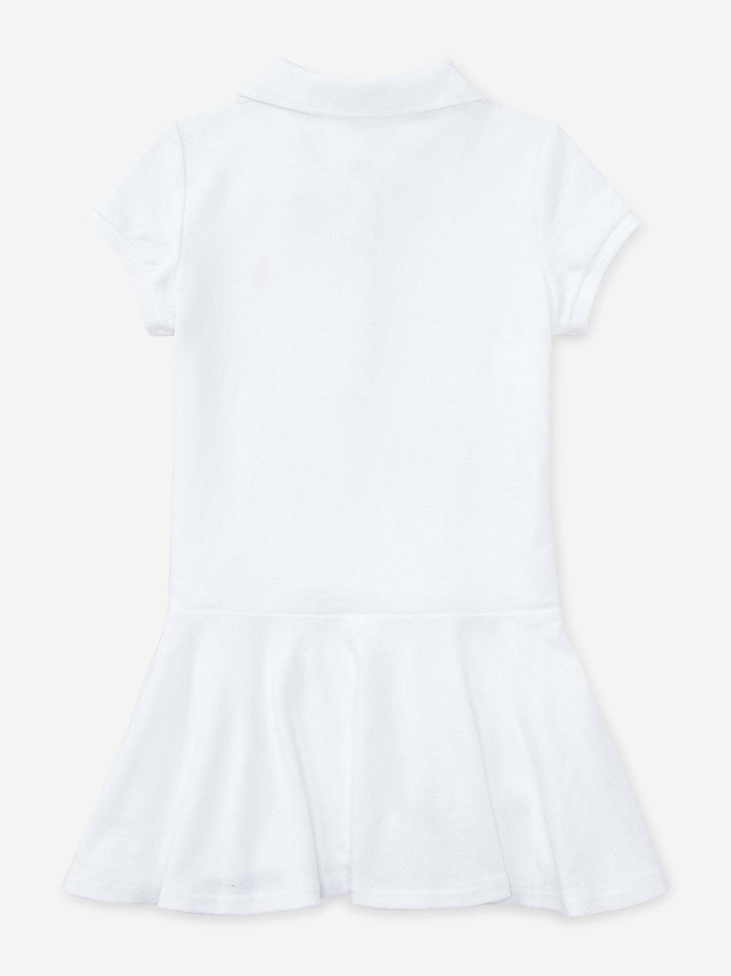 Ralph Lauren Girls Cotton Polo Dress in White