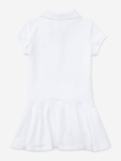 Ralph Lauren Girls Cotton Polo Dress in White