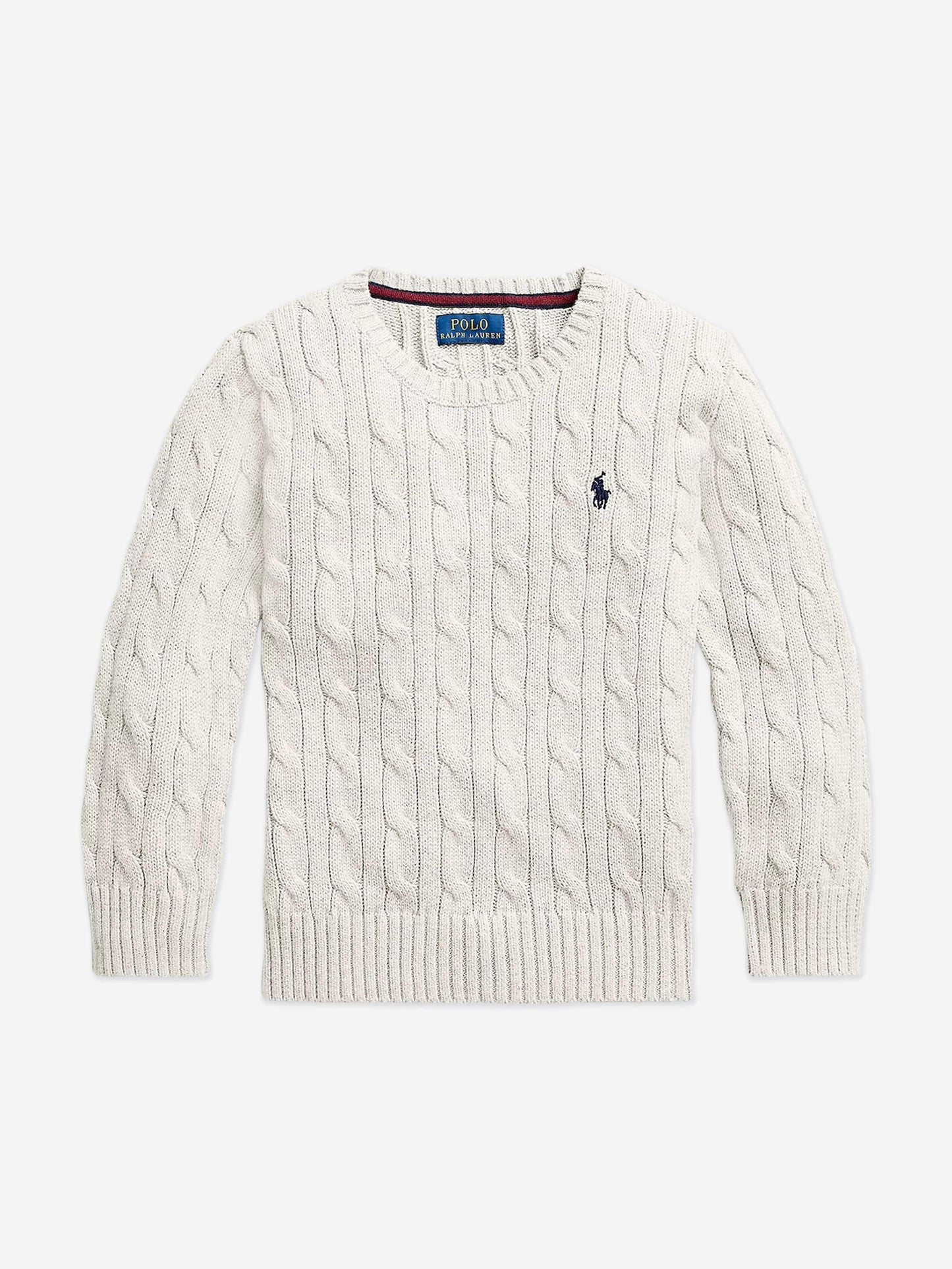 Ralph Lauren Boys Cable Knit Jumper in White