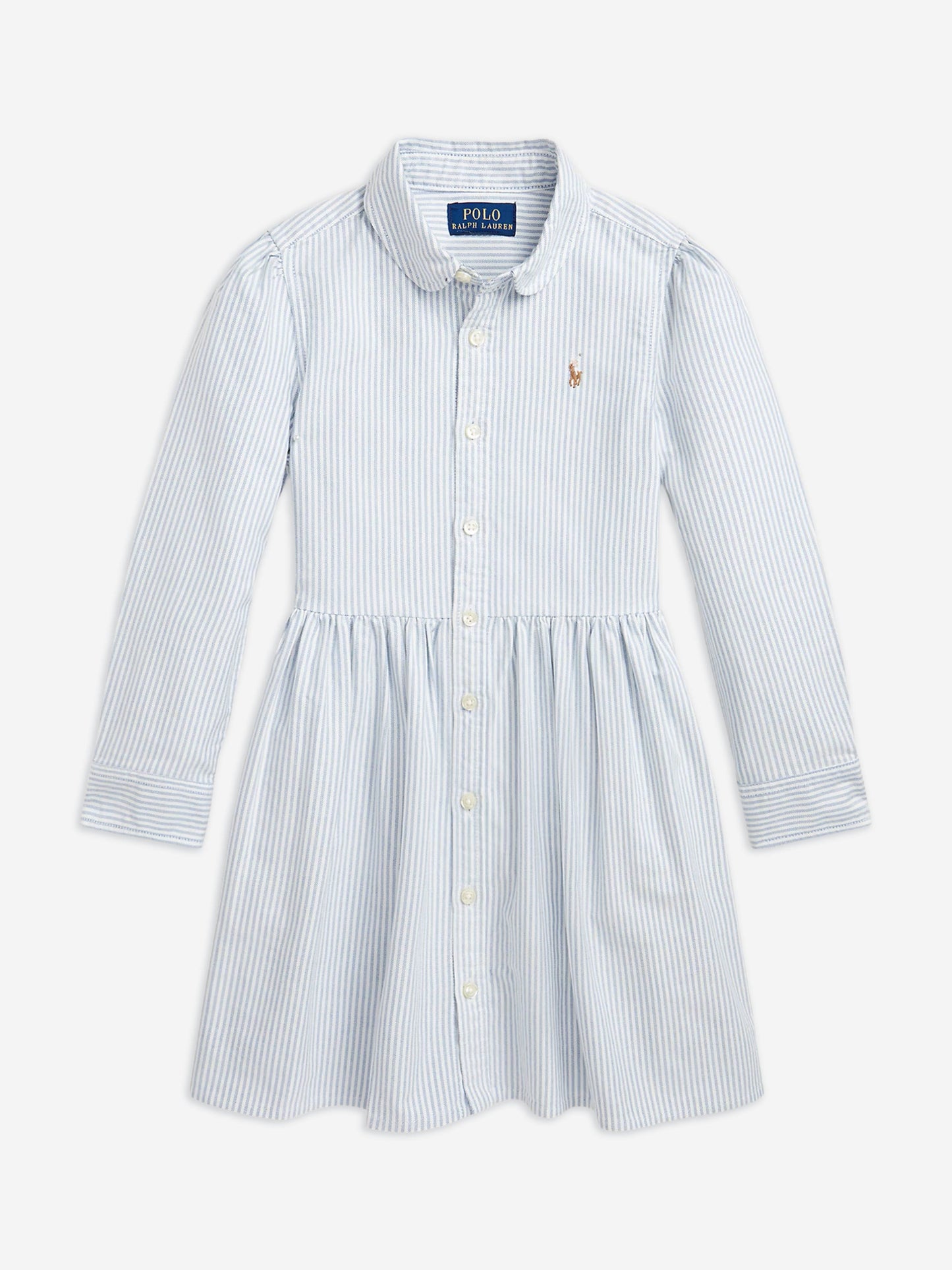 Ralph Lauren Girls Classic Oxford Shirt Dress in Blue