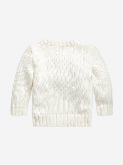 Ralph Lauren Baby Boys Flag Jumper in White