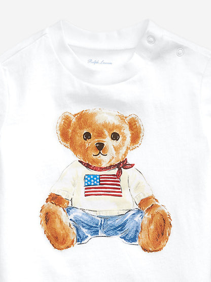 Ralph Lauren Baby Boys Polo Bear T-Shirt in White