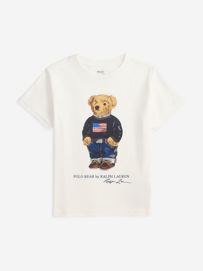 Ralph Lauren Boys Polo Bear T-Shirt in White