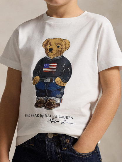 Ralph Lauren Boys Polo Bear T-Shirt in White