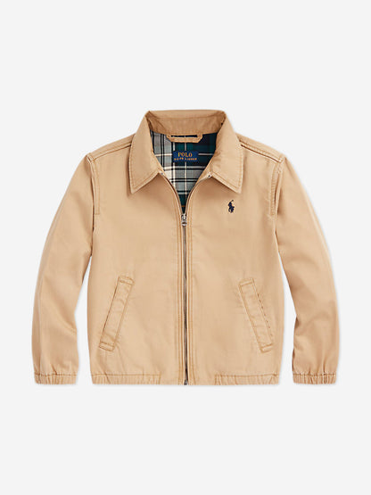 Ralph Lauren Boys Bayport Cotton Jacket in Beige
