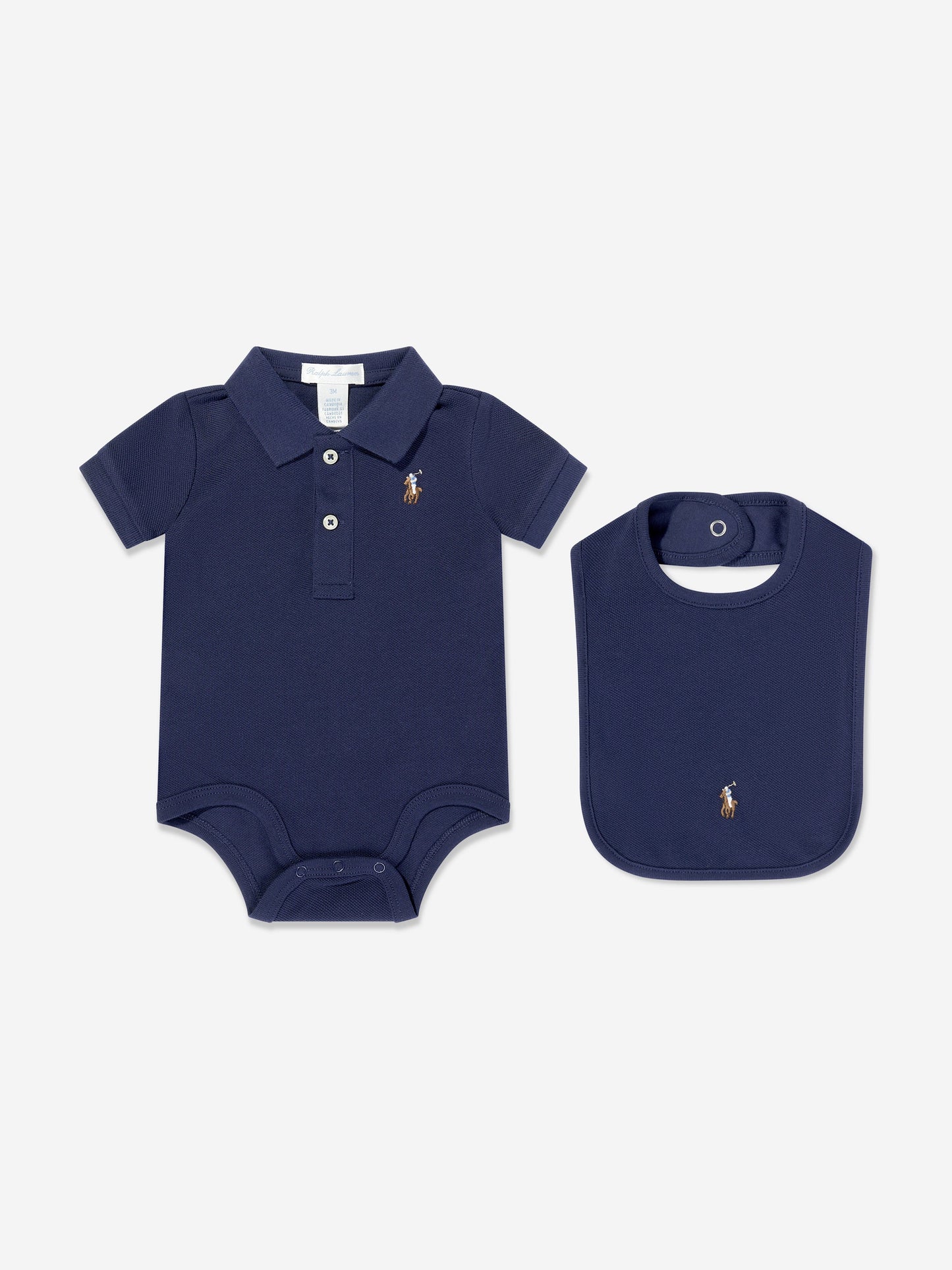 Ralph Lauren Baby Boys Bodysuit Gift Set in Navy