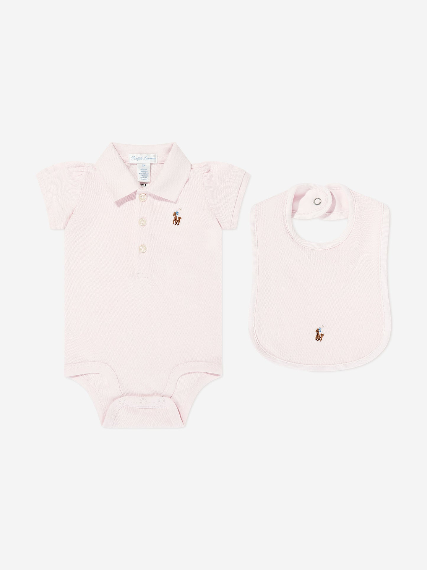 Ralph Lauren Baby Girls Bodysuit Gift Set in Pink
