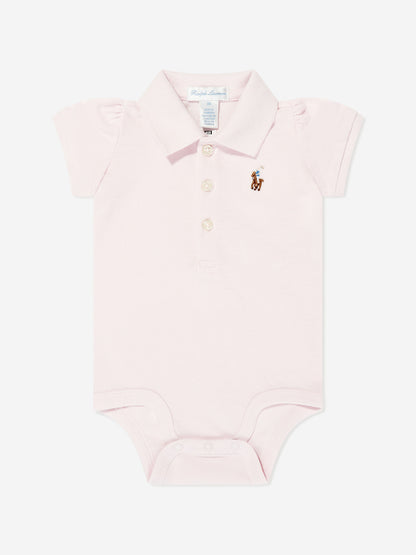 Ralph Lauren Baby Girls Bodysuit Gift Set in Pink