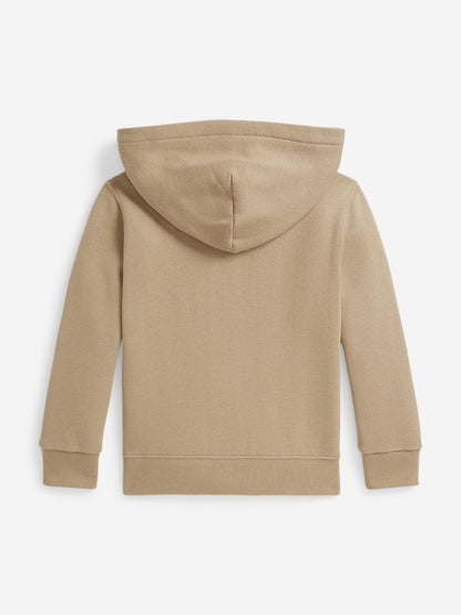 Ralph Lauren Boys Logo Zip Up Top in Beige