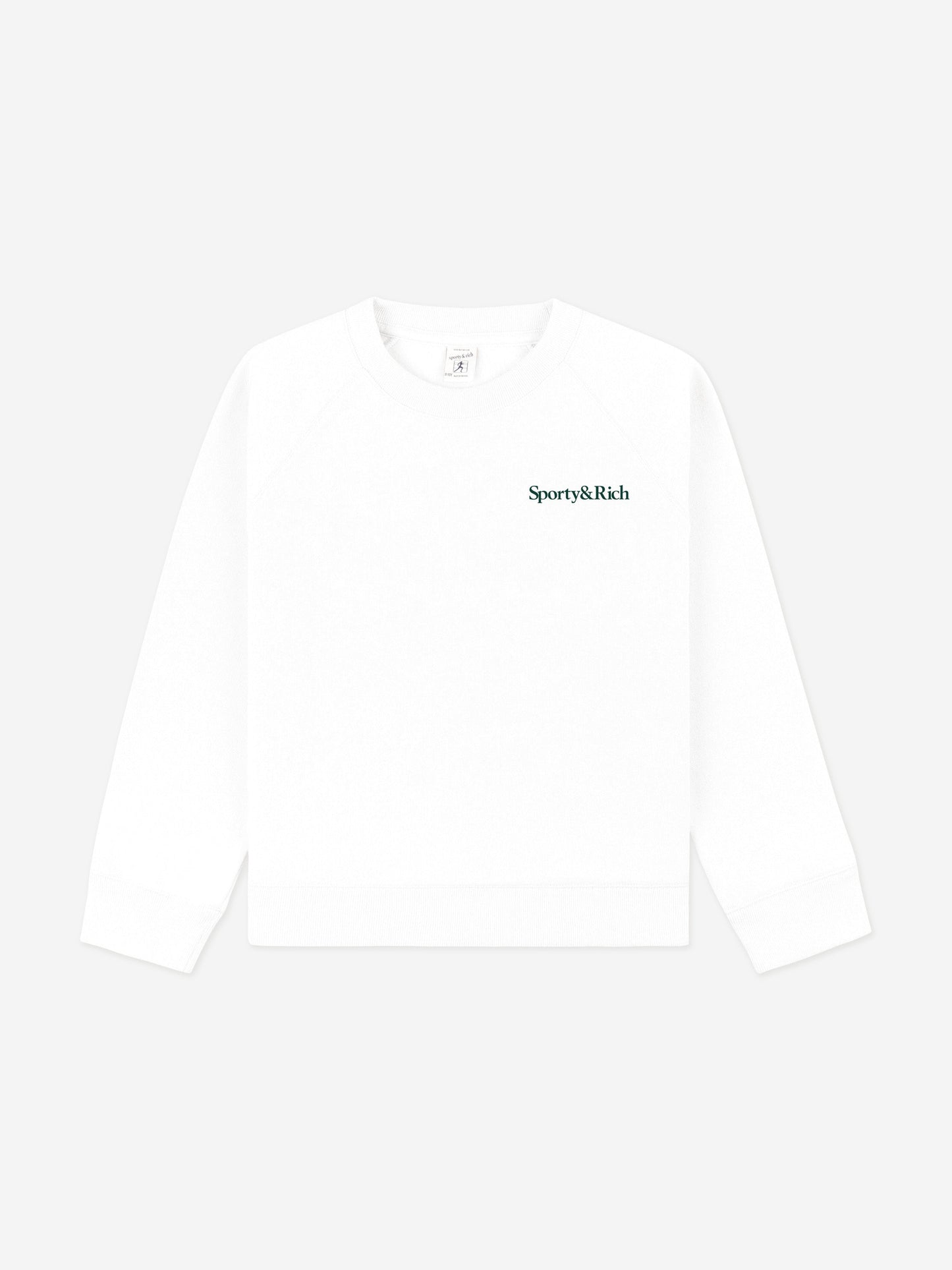 Sporty & Rich Kids Drink More Water Sweatshirt in White