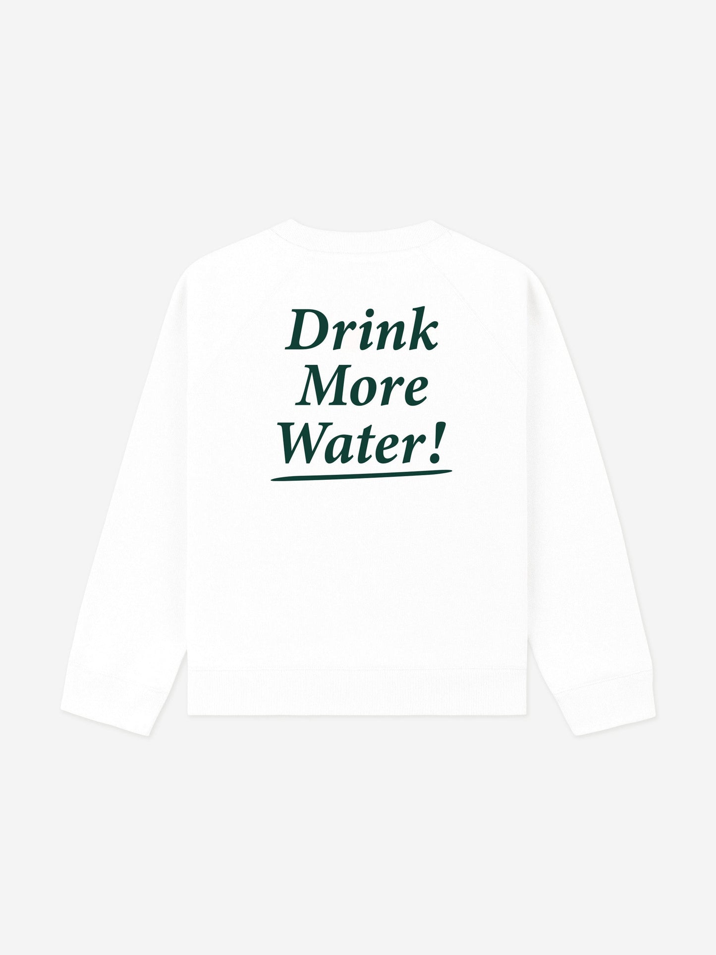 Sporty & Rich Kids Drink More Water Sweatshirt in White