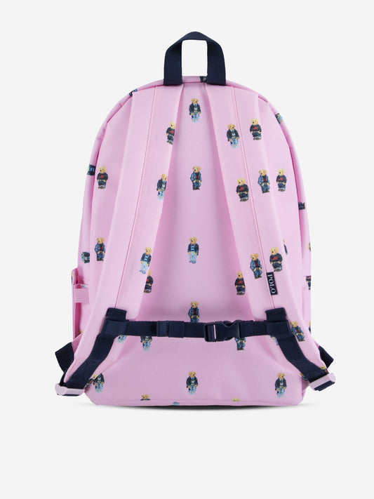 Ralph Lauren Girls Polo Bear Backpack in Pink (45cm)