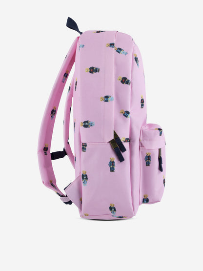 Ralph Lauren Girls Polo Bear Backpack in Pink (45cm)