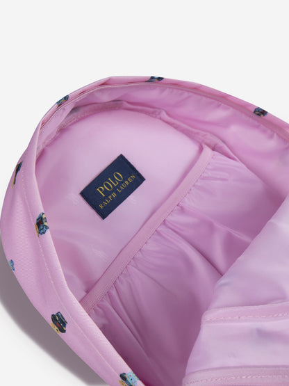 Ralph Lauren Girls Polo Bear Backpack in Pink (45cm)