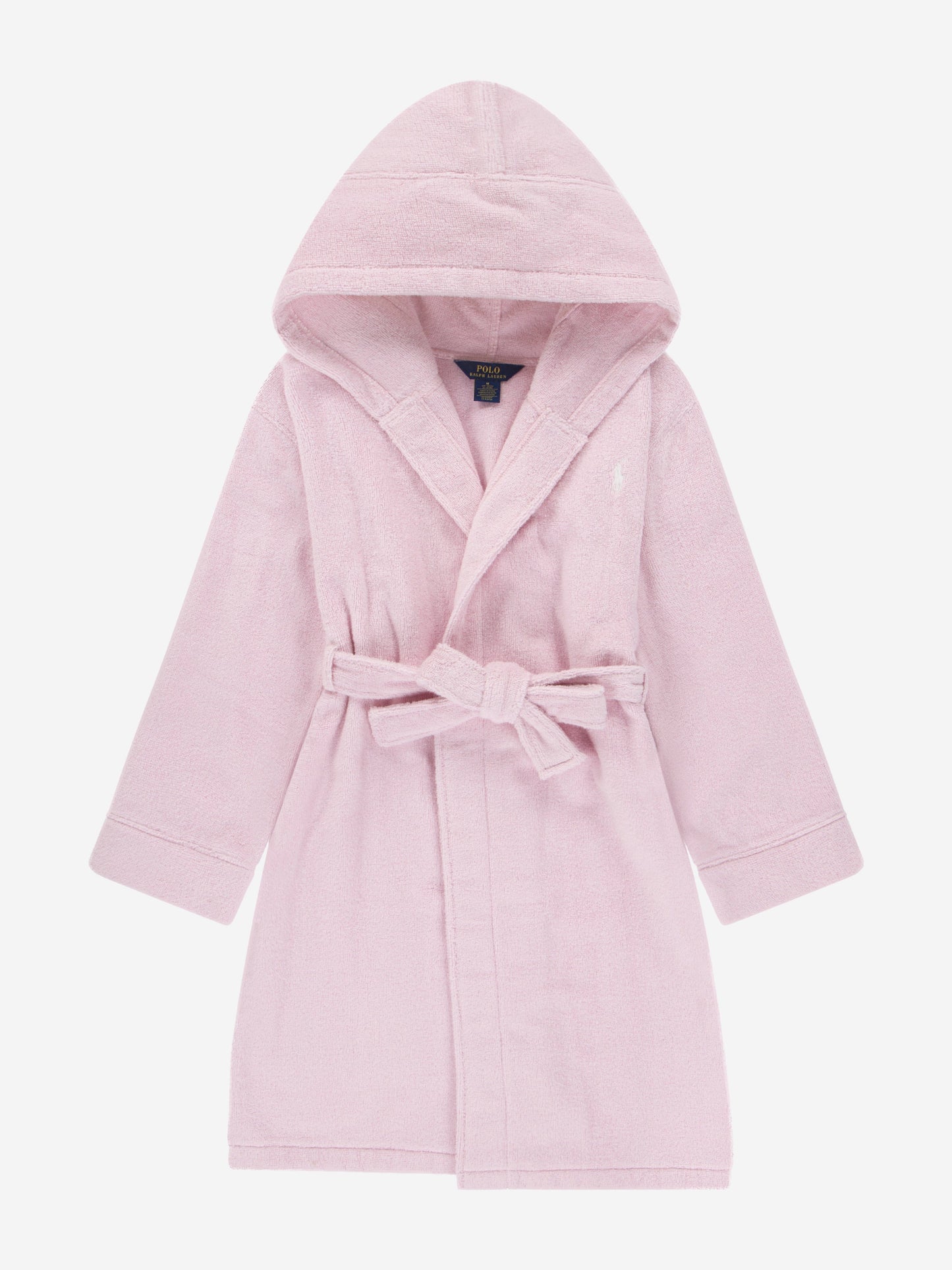 Ralph Lauren Girls Hooded Plush Terry Bathrobe in Pink