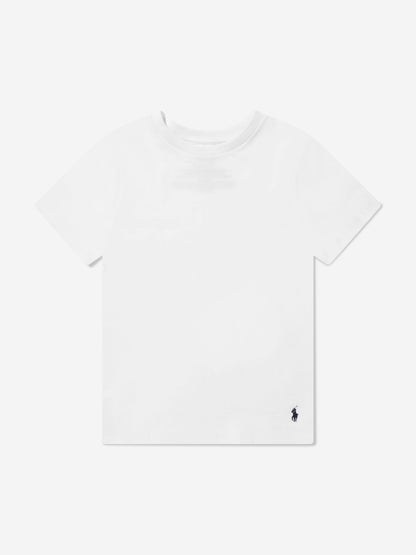 Ralph Lauren Boys 3 Pack T-Shirt Set in White