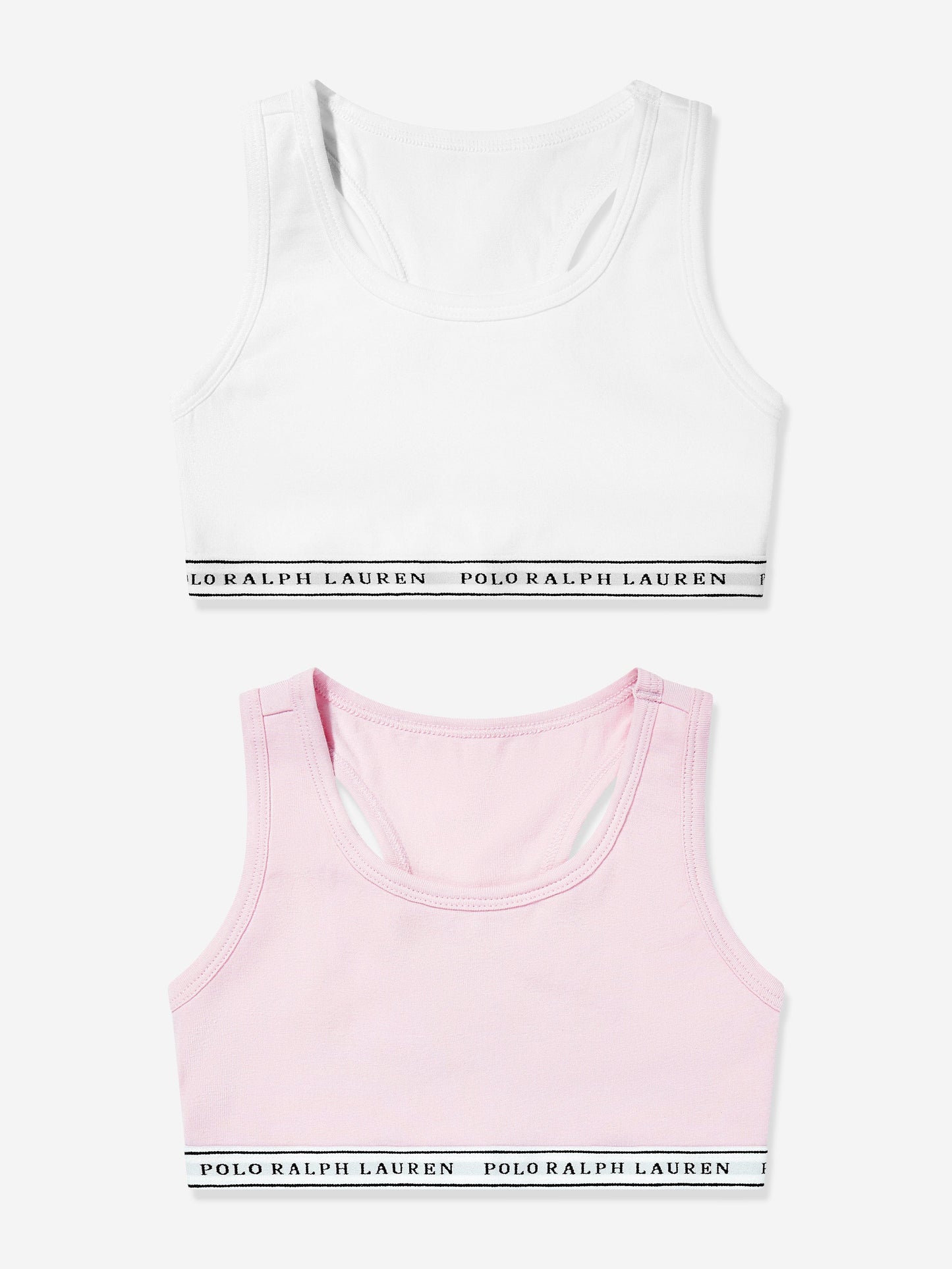 Ralph Lauren Girls 2 Pack Printed Bra Set in Pink