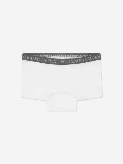 Ralph Lauren Girls Solid 2 Pack Short Knickers Set in Grey