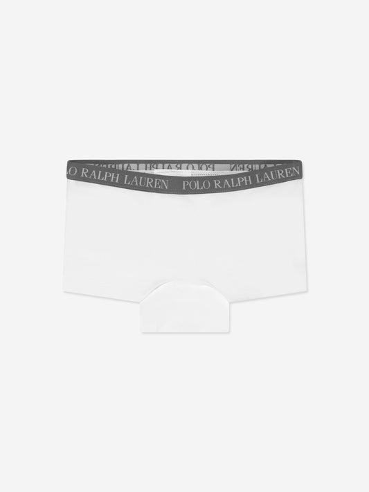 Ralph Lauren Girls Solid 2 Pack Short Knickers Set in Grey