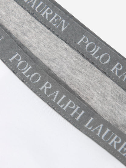 Ralph Lauren Girls Solid 2 Pack Short Knickers Set in Grey