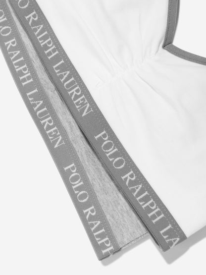 Ralph Lauren Girls Solid 2 Pack Bralettes Set in Grey
