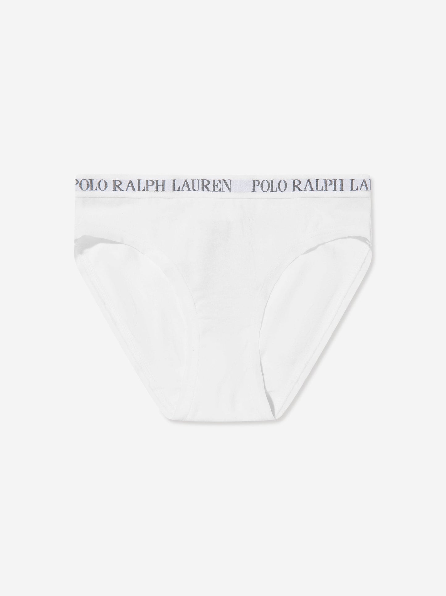 Ralph Lauren Girls Solid 3 Pack Bikini Knickers Set in Grey