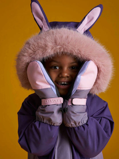 Roarsome Kids Ski Gloves in Purple