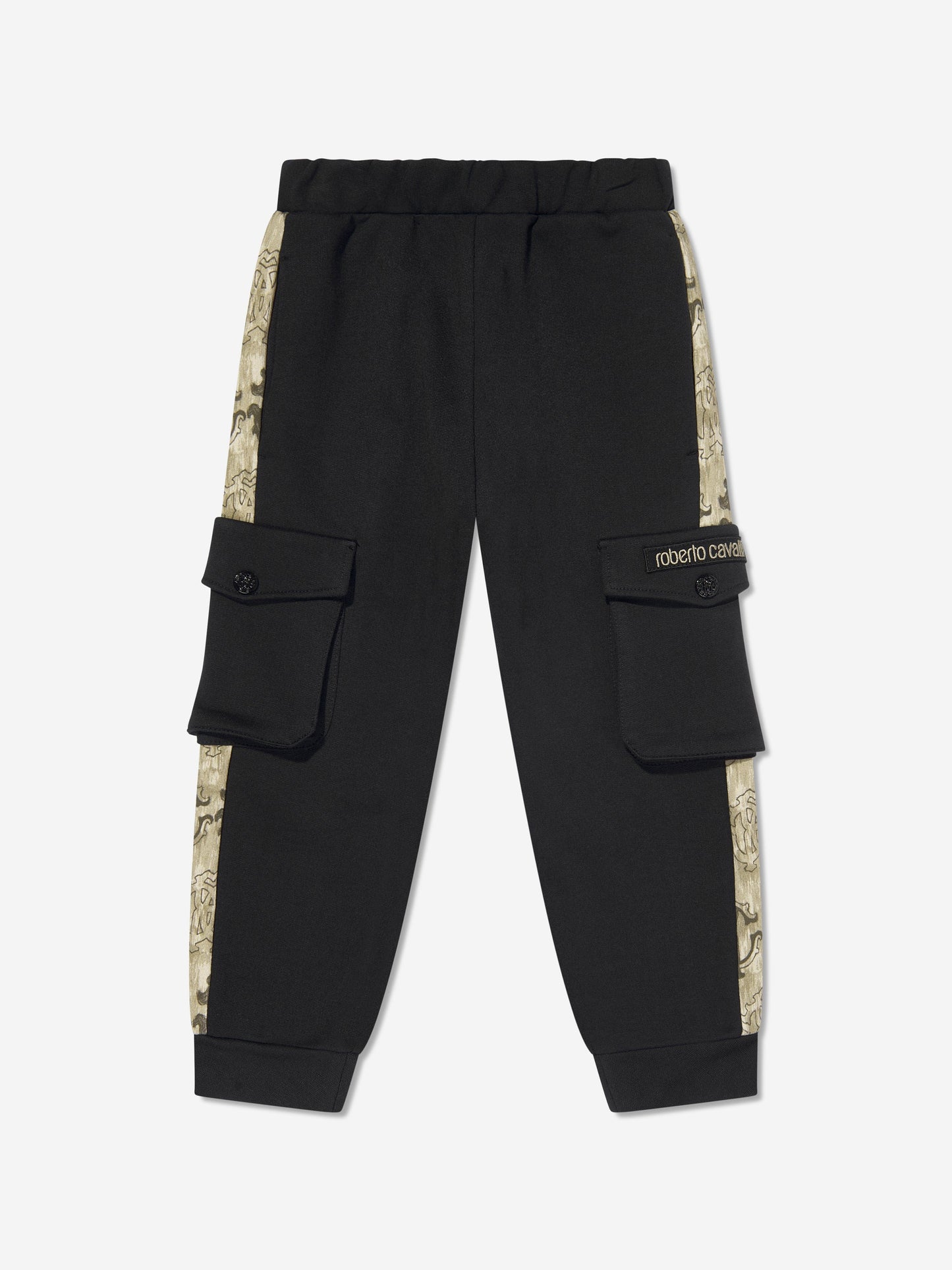 Roberto Cavalli Boys Logo Joggers in Black