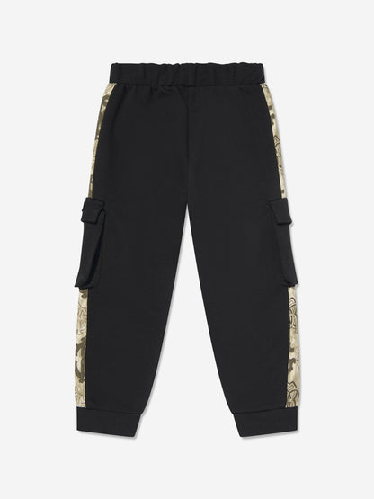 Roberto Cavalli Boys Logo Joggers in Black
