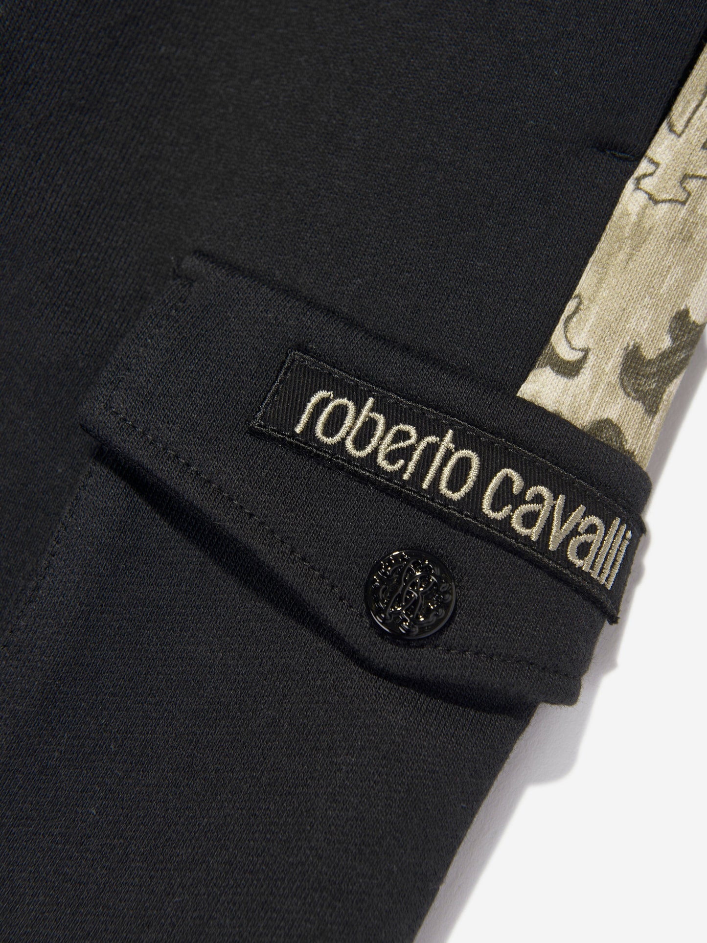 Roberto Cavalli Boys Logo Joggers in Black