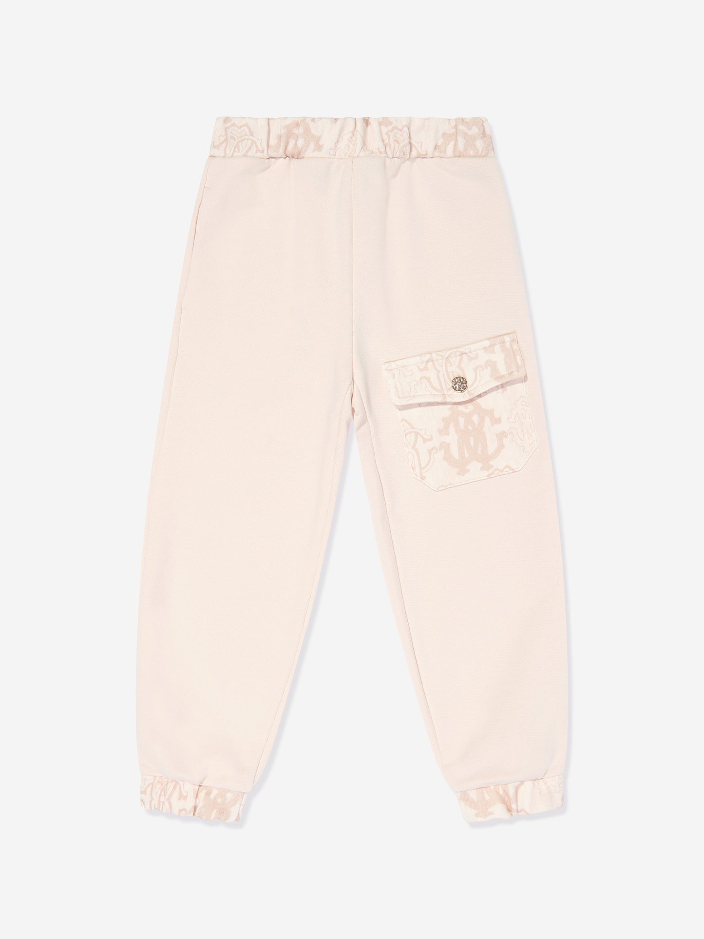 Roberto Cavalli Girls Logo Joggers in Beige