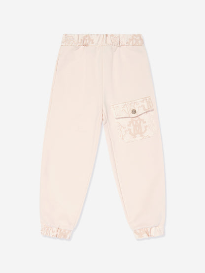 Roberto Cavalli Girls Logo Joggers in Beige