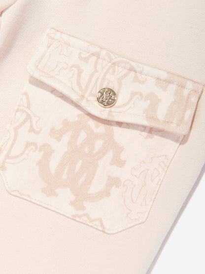 Roberto Cavalli Girls Logo Joggers in Beige