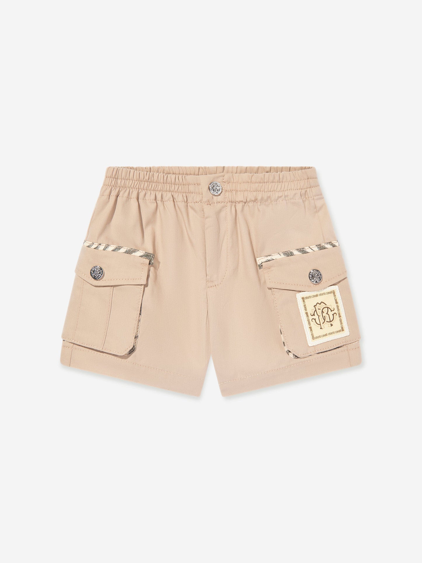Roberto Cavalli Baby Boys Cargo Shorts in Beige