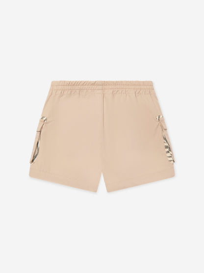 Roberto Cavalli Baby Boys Cargo Shorts in Beige