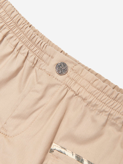 Roberto Cavalli Baby Boys Cargo Shorts in Beige