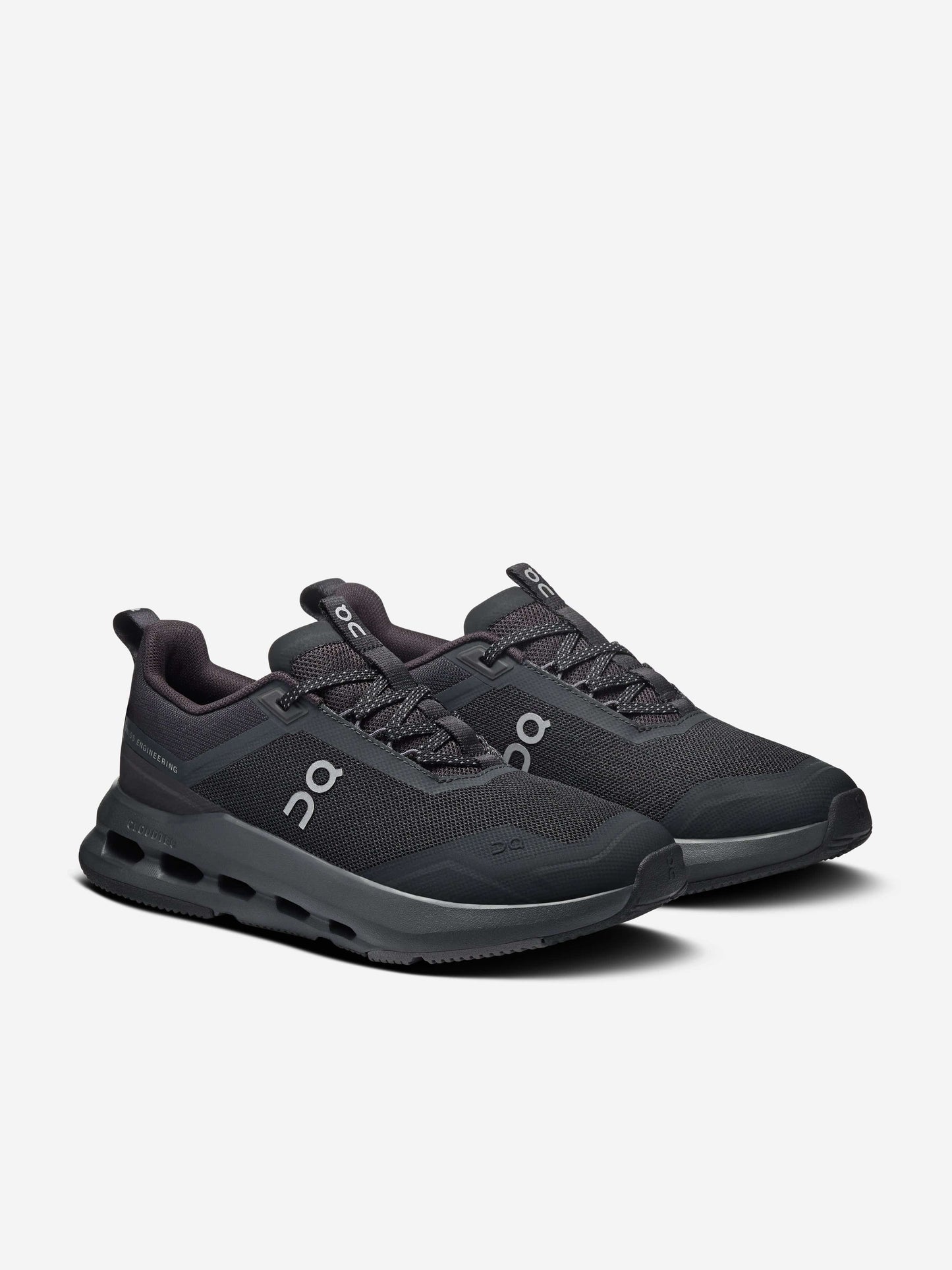 On Running Kids Cloudnova Trainers in Black