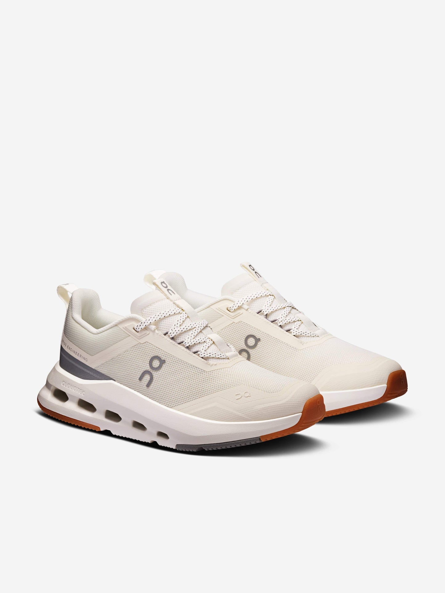 On Running Kids Cloudnova Trainers in Ivory