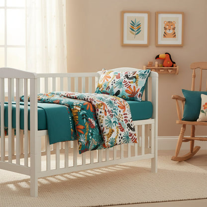 Rainforest Organic Cotton Toddler 3 Piece All-in-One 4.0 Tog Quilt Bedding Set with Bumper