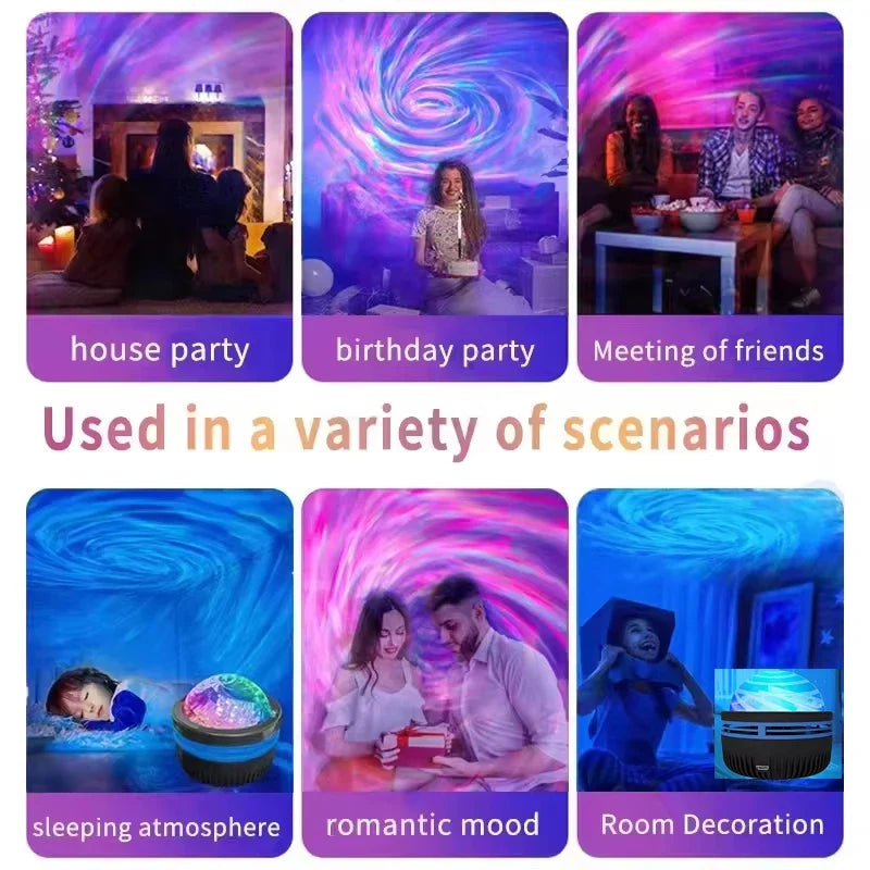 Colorful Galaxy Sky Projector Bedroom Night Light For Kids