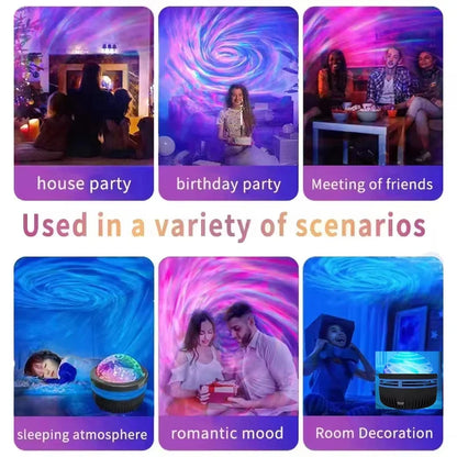 Colorful Galaxy Sky Projector Bedroom Night Light For Kids