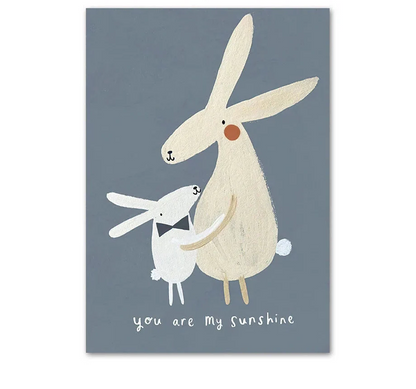 Boho Cartoon Animal Wall Art – Rabbit, Mouse & Goose Nursery Prints