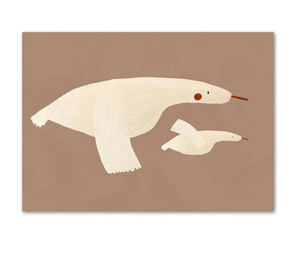 Boho Cartoon Animal Wall Art – Rabbit, Mouse & Goose Nursery Prints
