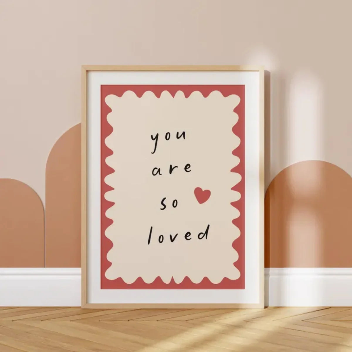 “You Are So Loved” Minimalist Quote Poster – Typography Wall Art