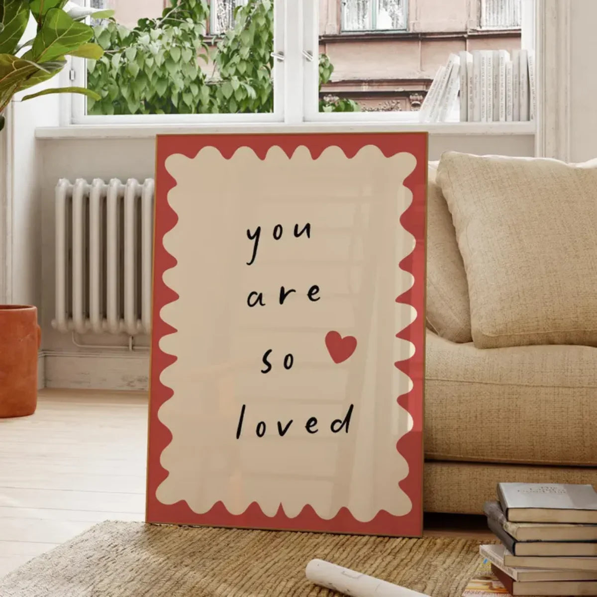 “You Are So Loved” Minimalist Quote Poster – Typography Wall Art