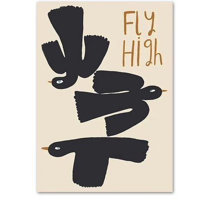 Boho Cartoon Animal Wall Art – Rabbit, Mouse & Goose Nursery Prints