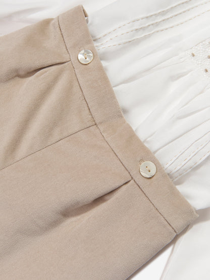 Sarah Louise Baby Boys 2 Piece Set in Beige