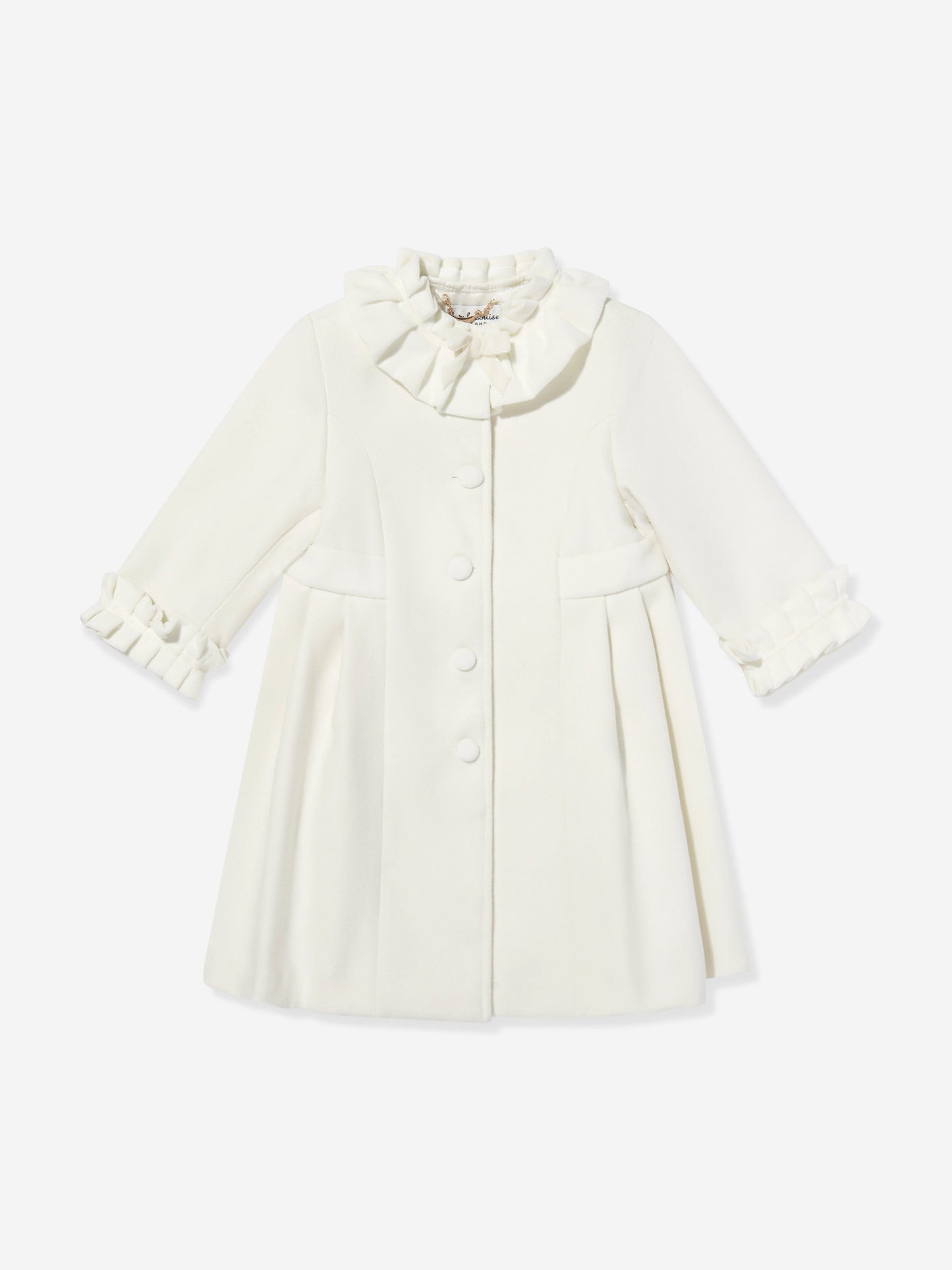 Sarah Louise Girls Coat and Hat Set in Ivory