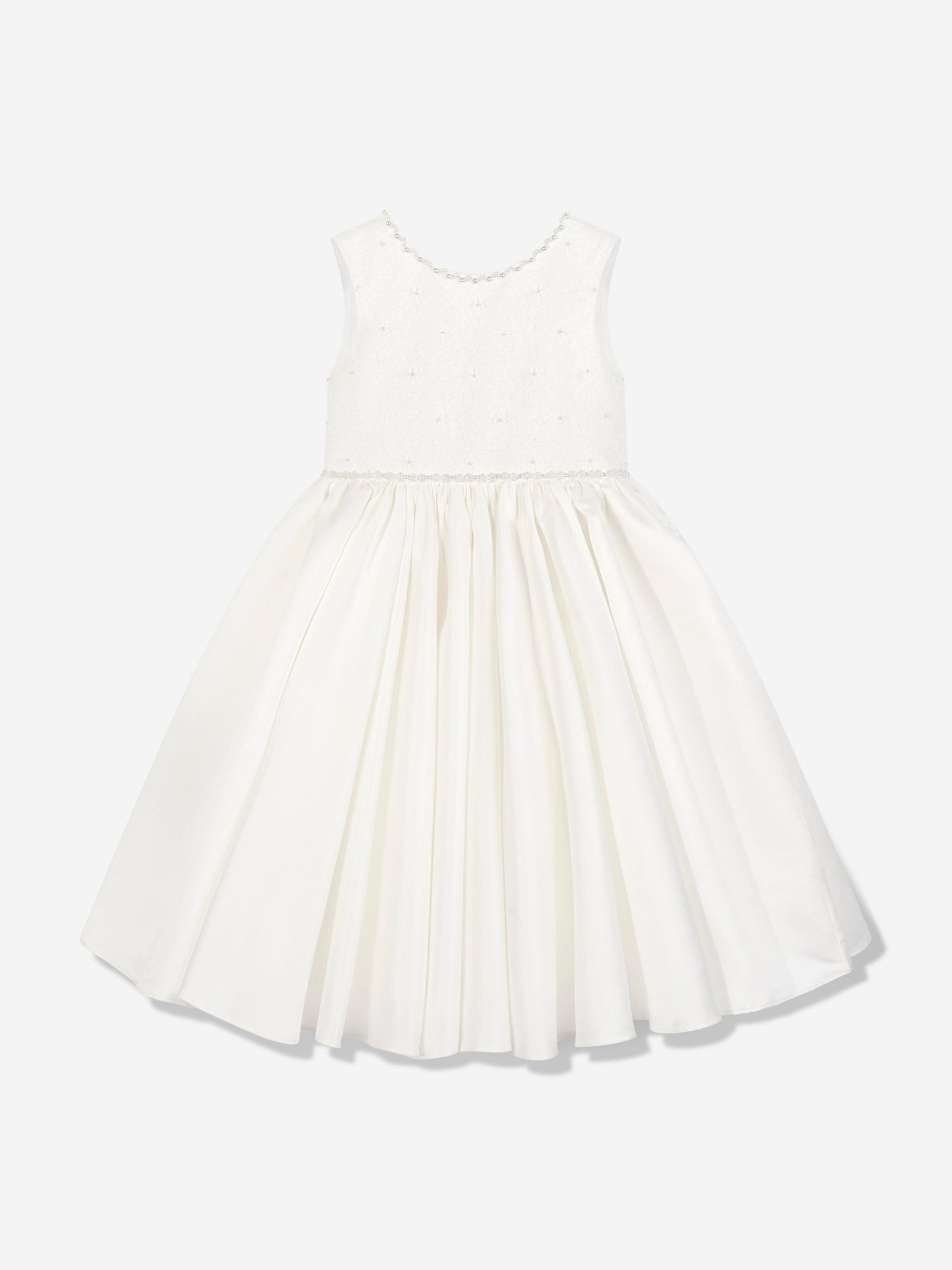 Sarah Louise Girls Ceremonial Ballerina Length Dress in Ivory